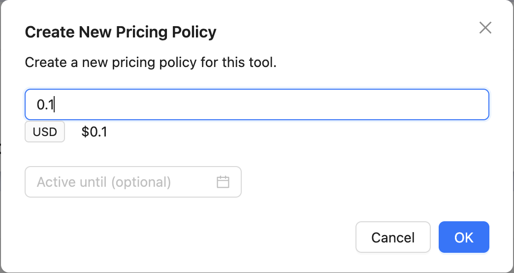 create pricing policy